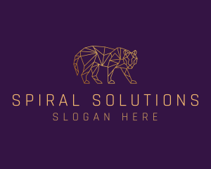 Golden Tiger Animal logo design