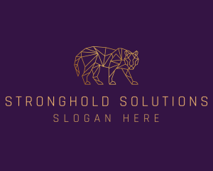 Golden Tiger Animal logo design