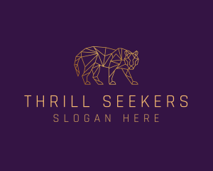 Golden Tiger Animal logo design