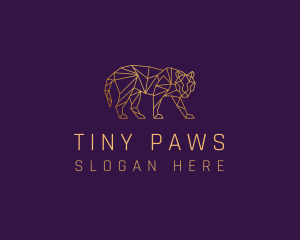 Golden Tiger Animal logo design