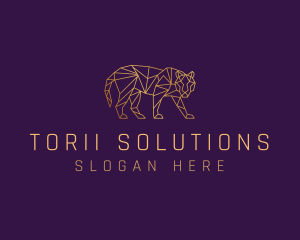 Golden Tiger Animal logo design