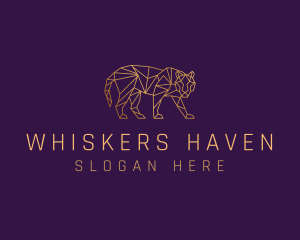 Golden Tiger Animal logo design