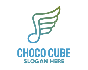 Singer - Musical Note Wing logo design