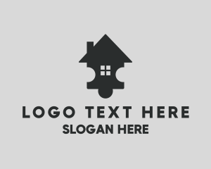 Jigsaw Puzzle - Puzzle House logo design