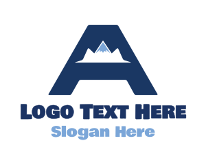 Polar - Mountain Letter A logo design