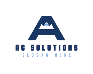 Mountain Summit Letter A logo design