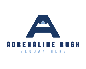 Mountain Summit Letter A logo design