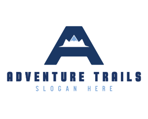 Mountain Summit Letter A logo design