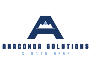 Mountain Summit Letter A logo design