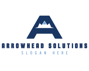 Mountain Summit Letter A logo design