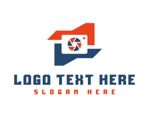 Videography - Modern Industrial Camera logo design