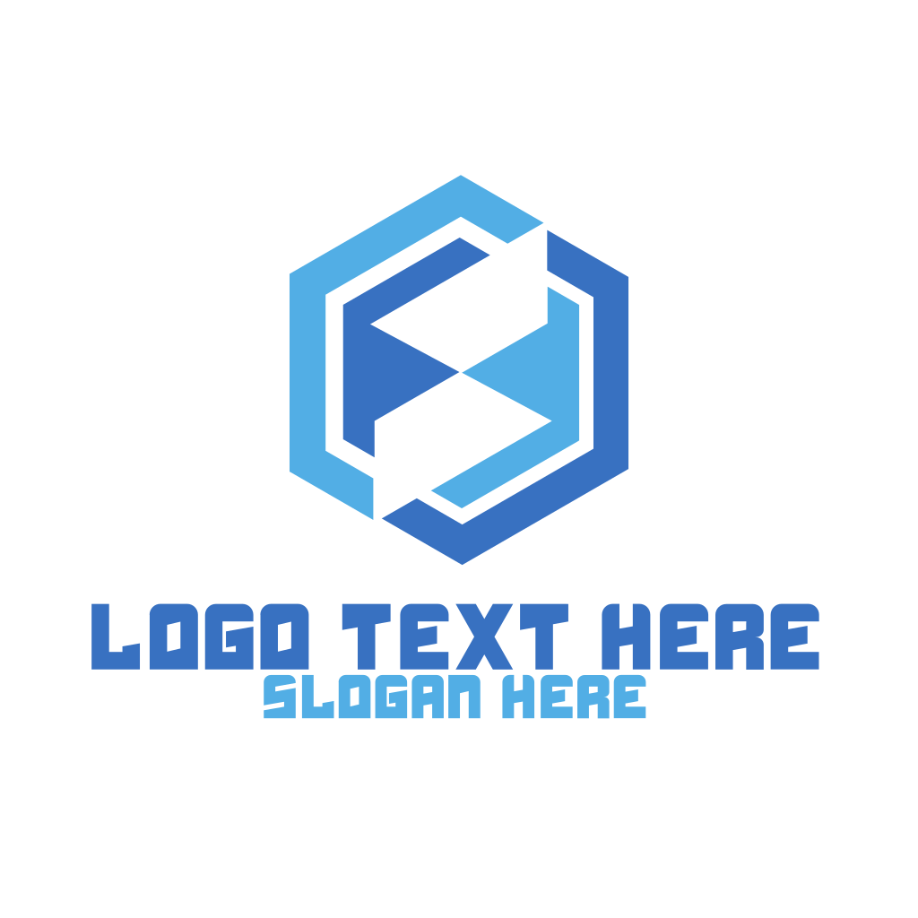 Abstract Blue Hexagon Logo | BrandCrowd Logo Maker