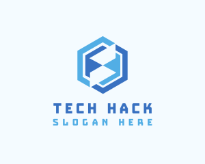 Digital Tech Letter S logo design