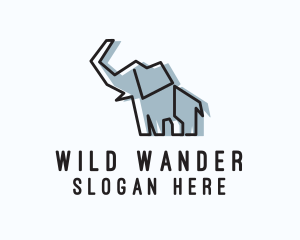 Wild Elephant Monoline  logo design