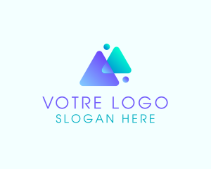 Pr - Abstract Venture Corporation logo design