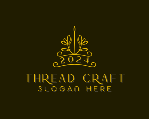 Stitching - Floral Needle Stitching logo design