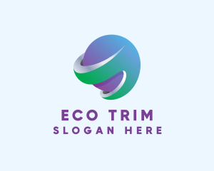 3D Futuristic Eco Sphere logo design