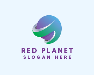 3D Futuristic Eco Sphere logo design