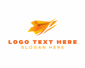 Courier - Paper Plane Flight logo design