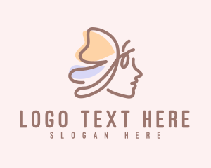 Pastel Butterfly Lady Logo