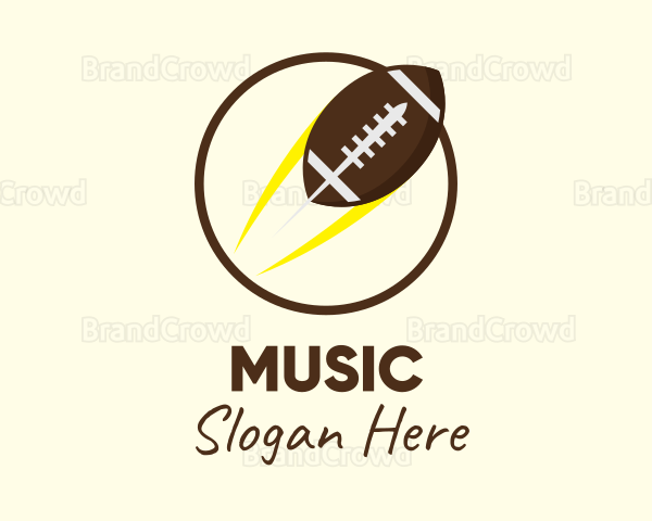 Round American Football Logo