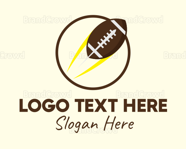 Round American Football Logo