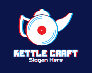 Kettle - Glitchy Kettle CD Player logo design