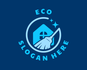 Sanitary - Home Broom Cleaning logo design