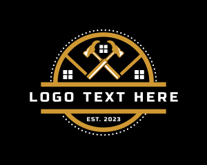 Roof - Hammer House Construction logo design