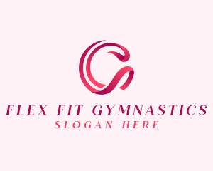 Gymnastics - Gymnastics Dancing Ribbon logo design