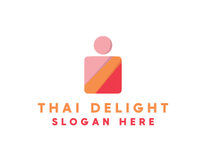 Thailand - Religious Monk Meditation logo design