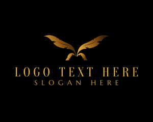 Feather - Luxury Feather Wing logo design
