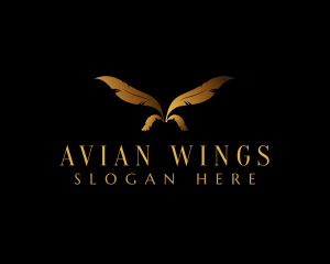 Luxury Feather Wing logo design