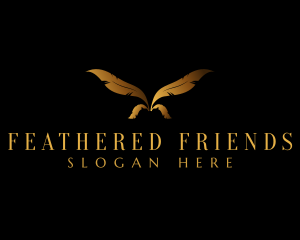 Luxury Feather Wing logo design