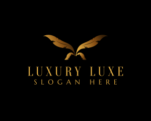 Luxury Feather Wing logo design