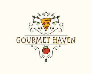 Gourmet Pizza Restaurant logo design