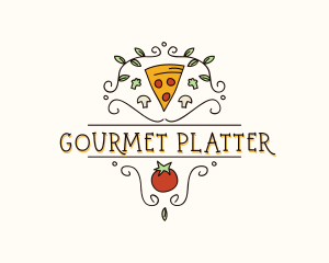 Gourmet Pizza Restaurant logo design