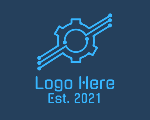 Repair - Blue Tech Gear logo design