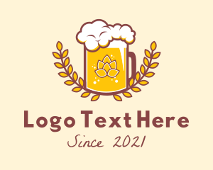 Draft Beer - Wheat Beer Froth logo design