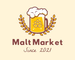 Malt - Wheat Beer Froth logo design