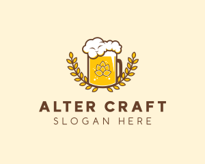 Wheat Craft Beer Froth  logo design