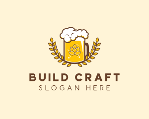 Wheat Craft Beer Froth  logo design