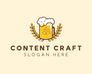 Wheat Craft Beer Froth  logo design