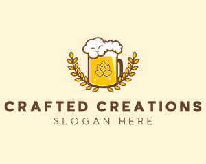 Wheat Craft Beer Froth  logo design