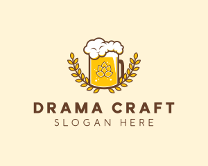 Wheat Craft Beer Froth  logo design