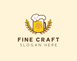 Wheat Craft Beer Froth  logo design