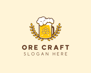 Wheat Craft Beer Froth  logo design