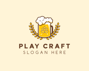 Wheat Craft Beer Froth  logo design