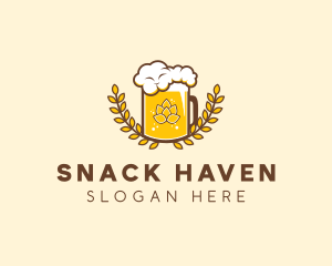 Wheat Craft Beer Froth  logo design