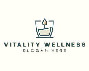 Wellness Candle Spa logo design